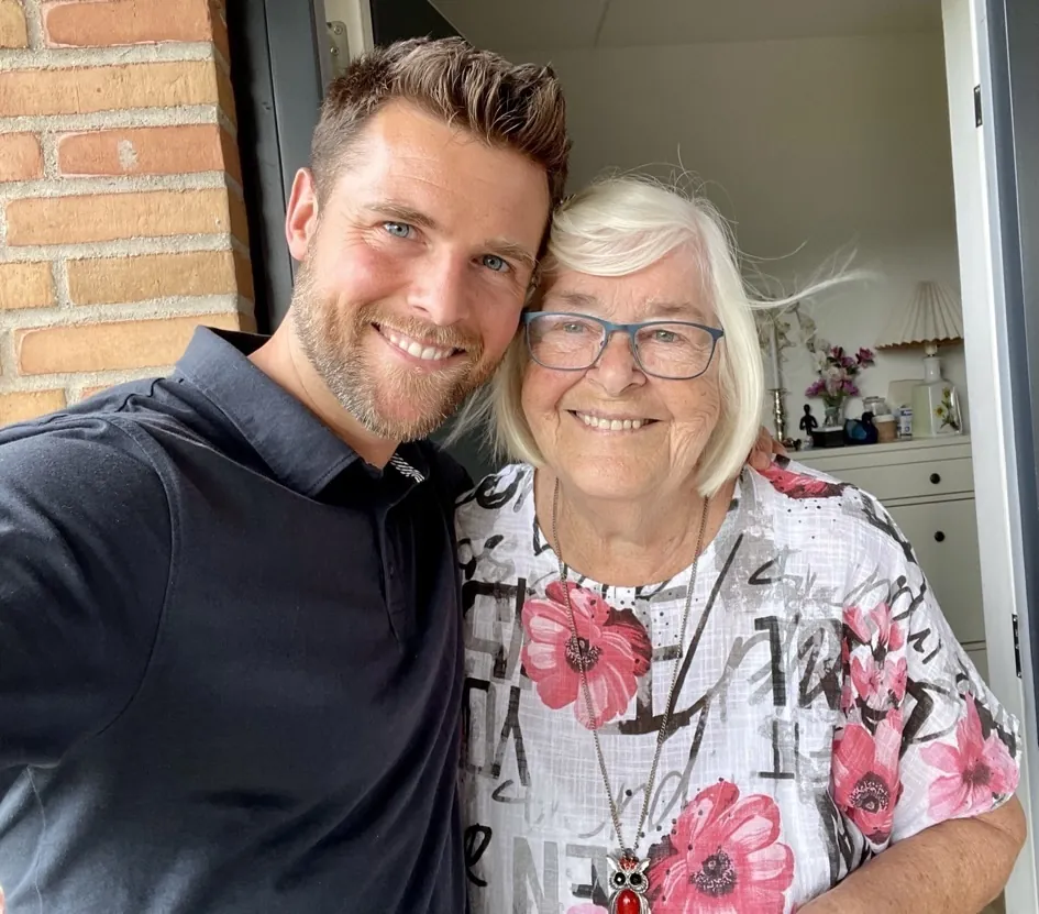 Founder with his grandmother