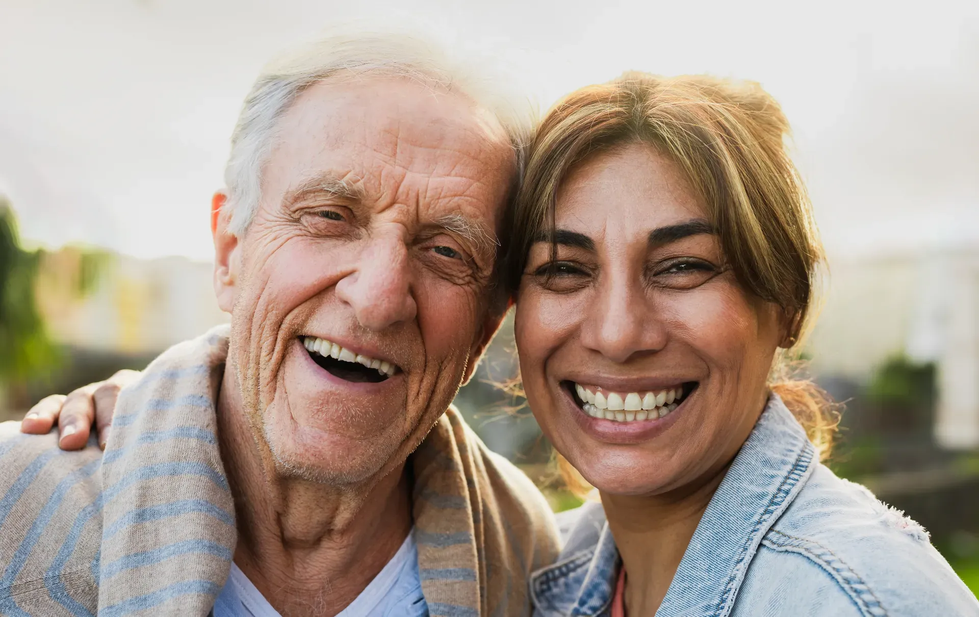 Family caring for elderly loved one